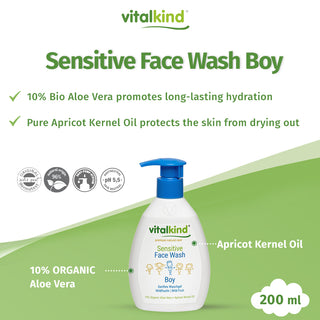 VITALKIND Boy Sensitive Face Wash, 200 ml