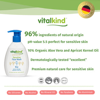 VITALKIND Boy Sensitive Face Wash, 200 ml