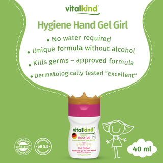 VITALKIND Girl Hygiene Hand Gel, 40 ml
