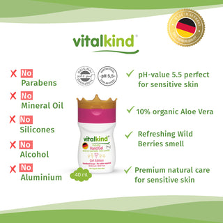 VITALKIND Girl Hygiene Hand Gel, 40 ml