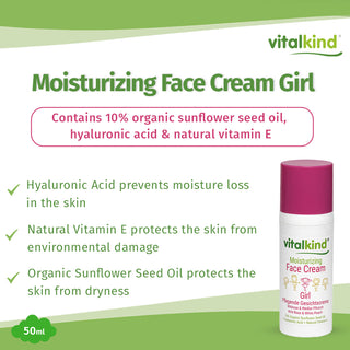 VITALKIND Girl Moisturizing Face Cream, 50 ml