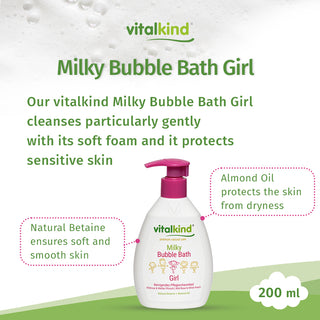 VITALKIND Girl Milky Bubble Bath, 200 ml