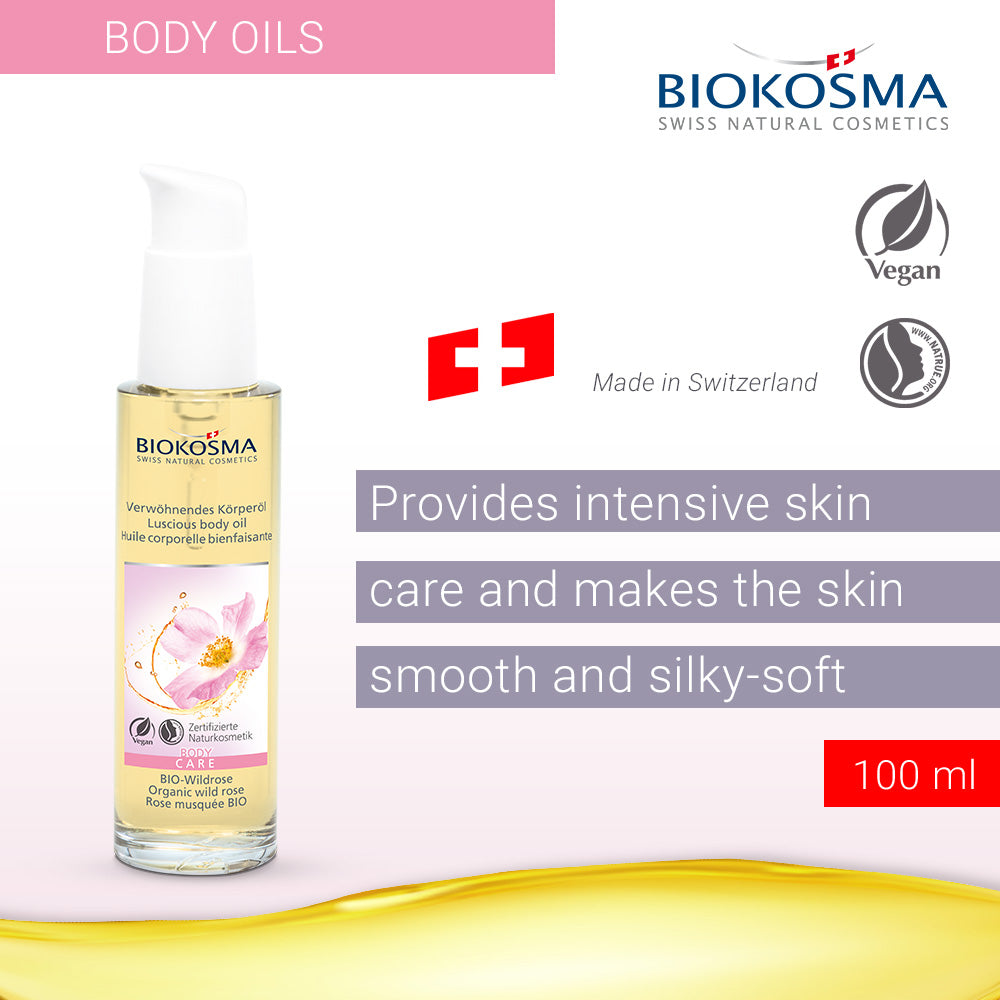 BIOKOSMA Body Oil Organic Wild Rose