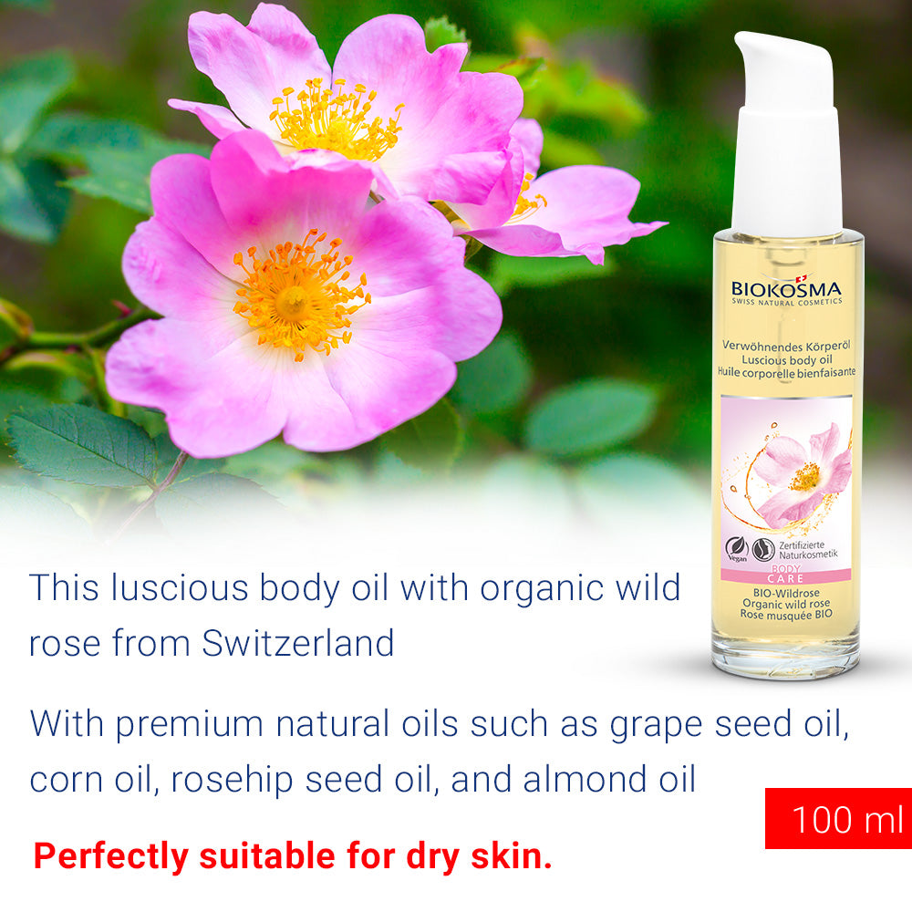 BIOKOSMA Body Oil Organic Wild Rose