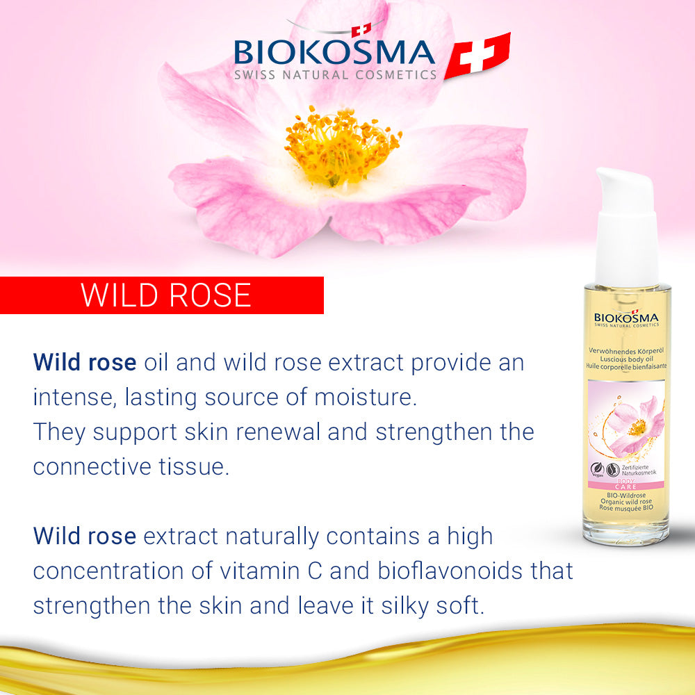 BIOKOSMA Body Oil Organic Wild Rose