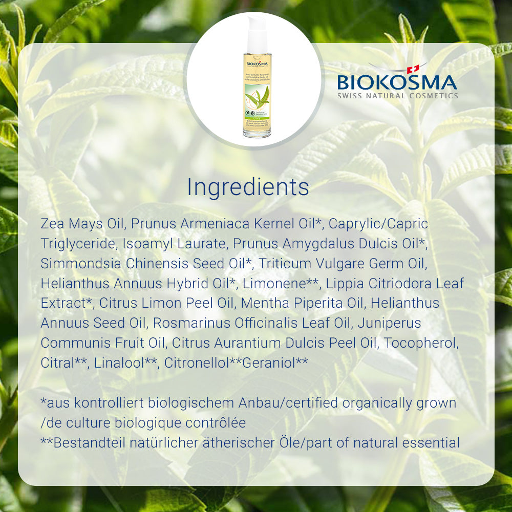 BIOKOSMA Body oil organic lemon verbena