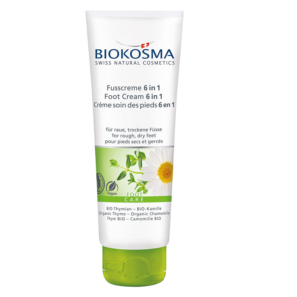 BIOKOSMA Foot Cream 6 in 1 Organic Thyme/Chamomile