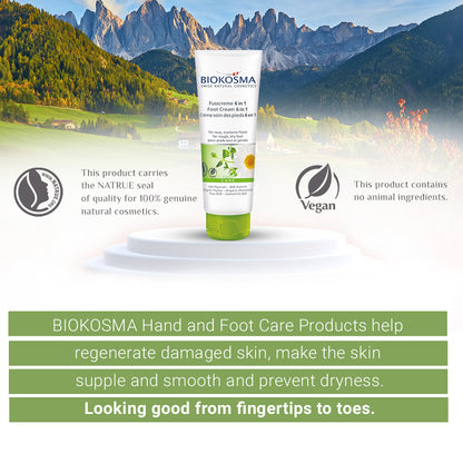 BIOKOSMA Foot Cream 6 in 1 Organic Thyme/Chamomile