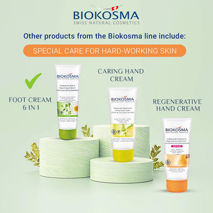 BIOKOSMA Foot Cream 6 in 1 Organic Thyme/Chamomile