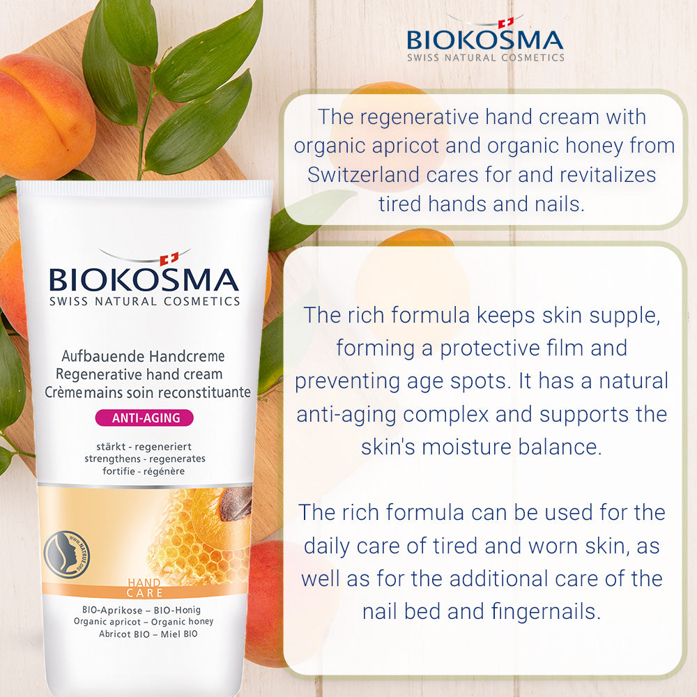 BIOKOSMA Regenerative hang cream organic apricot/honey