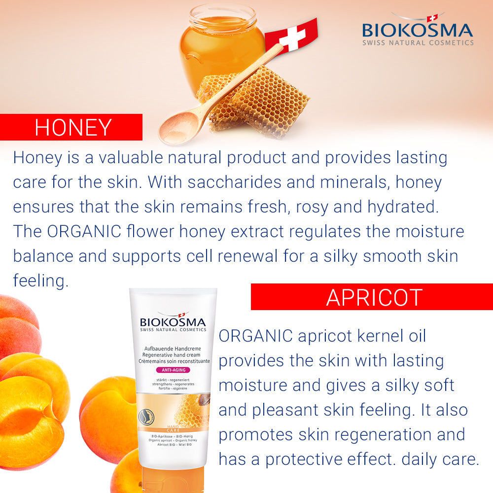 BIOKOSMA Regenerative hang cream organic apricot/honey