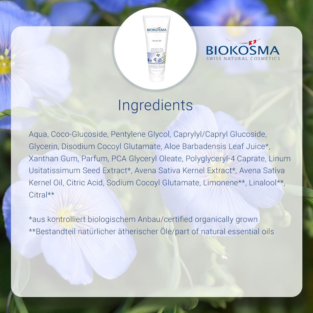 BIOKOSMA Shower Oil Alpine Flax