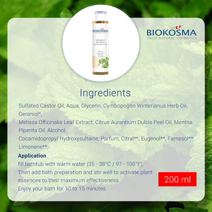 BIOKOSMA Bath Balsam Lemon Balm