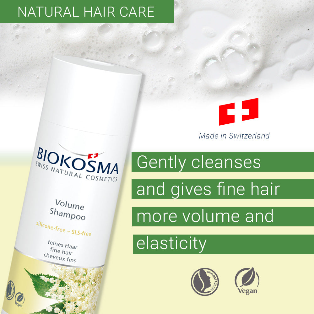 BIOKOSMA Volume Shampoo with Organic Elderberry Blossoms