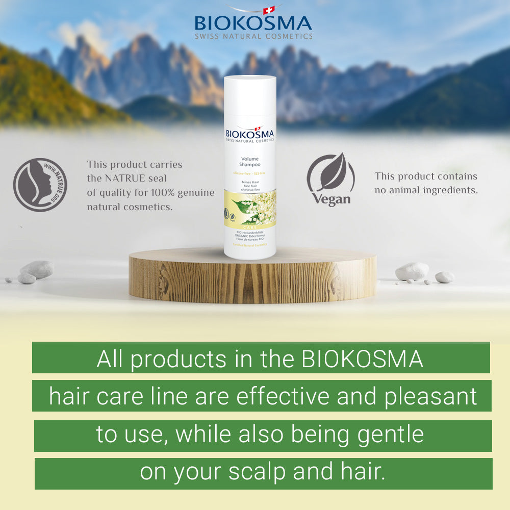 BIOKOSMA Volume Shampoo with Organic Elderberry Blossoms