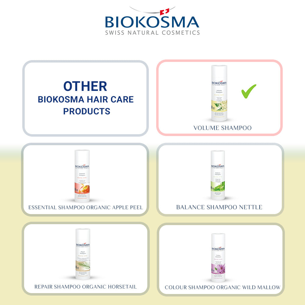 BIOKOSMA Volume Shampoo with Organic Elderberry Blossoms