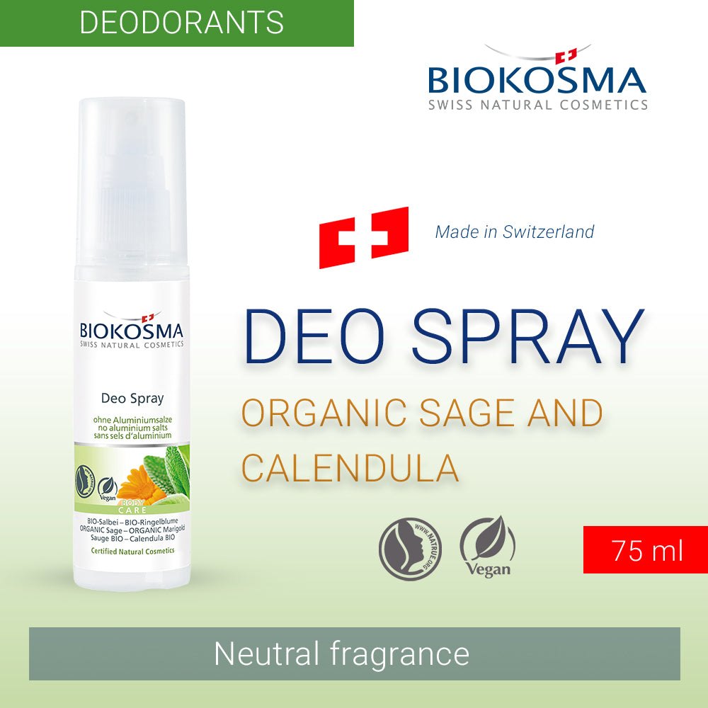 BIOKOSMA Organic Sage & Calendula Deodorant Spray