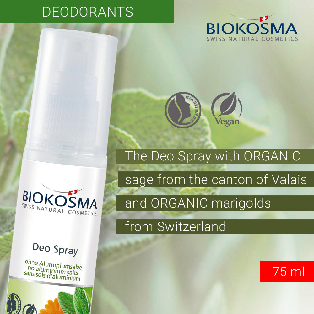 BIOKOSMA Organic Sage & Calendula Deodorant Spray