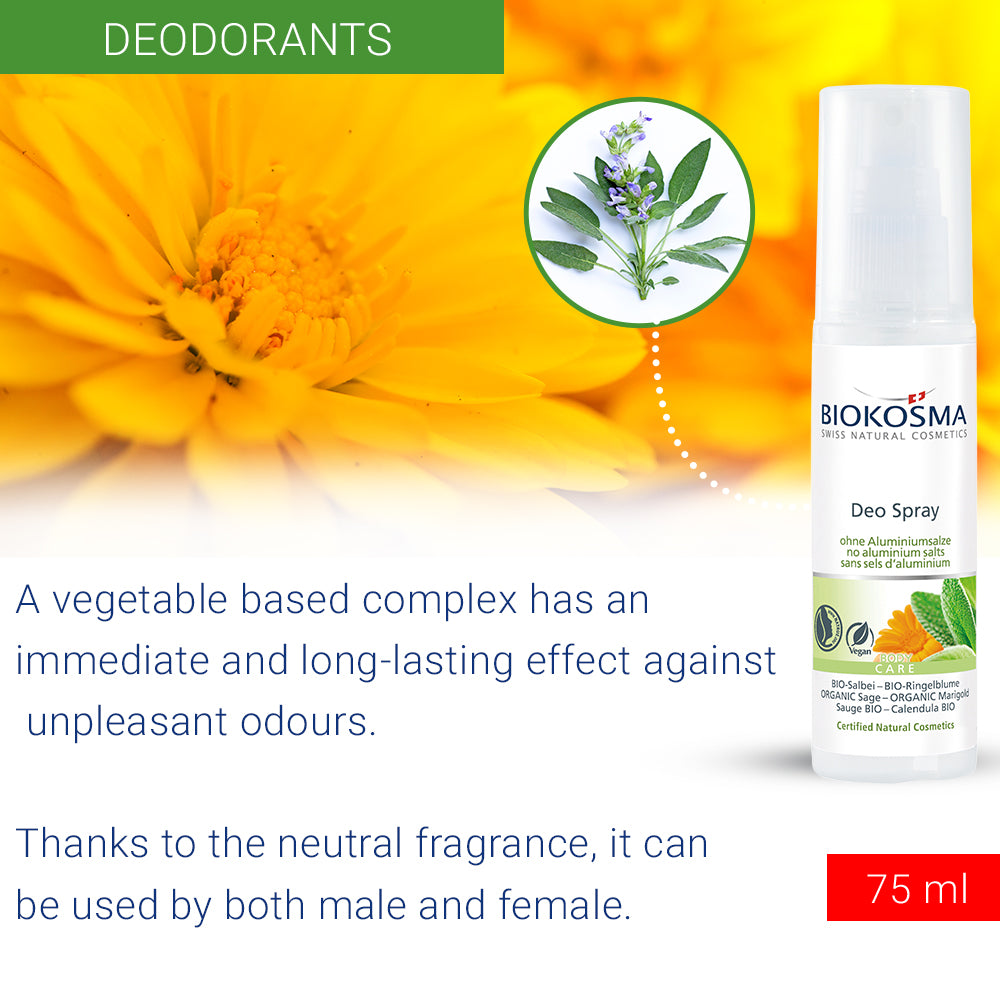 BIOKOSMA Organic Sage & Calendula Deodorant Spray