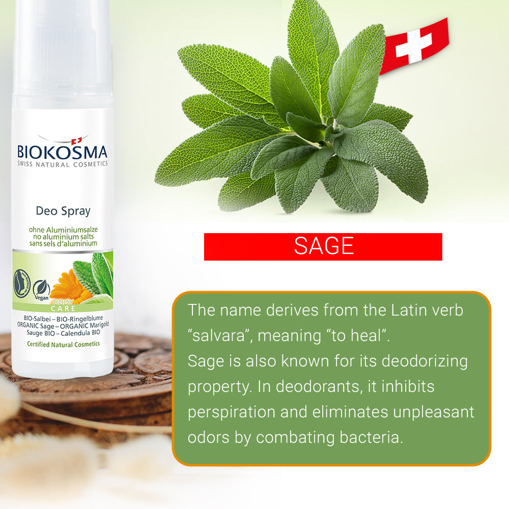 BIOKOSMA Organic Sage & Calendula Deodorant Spray