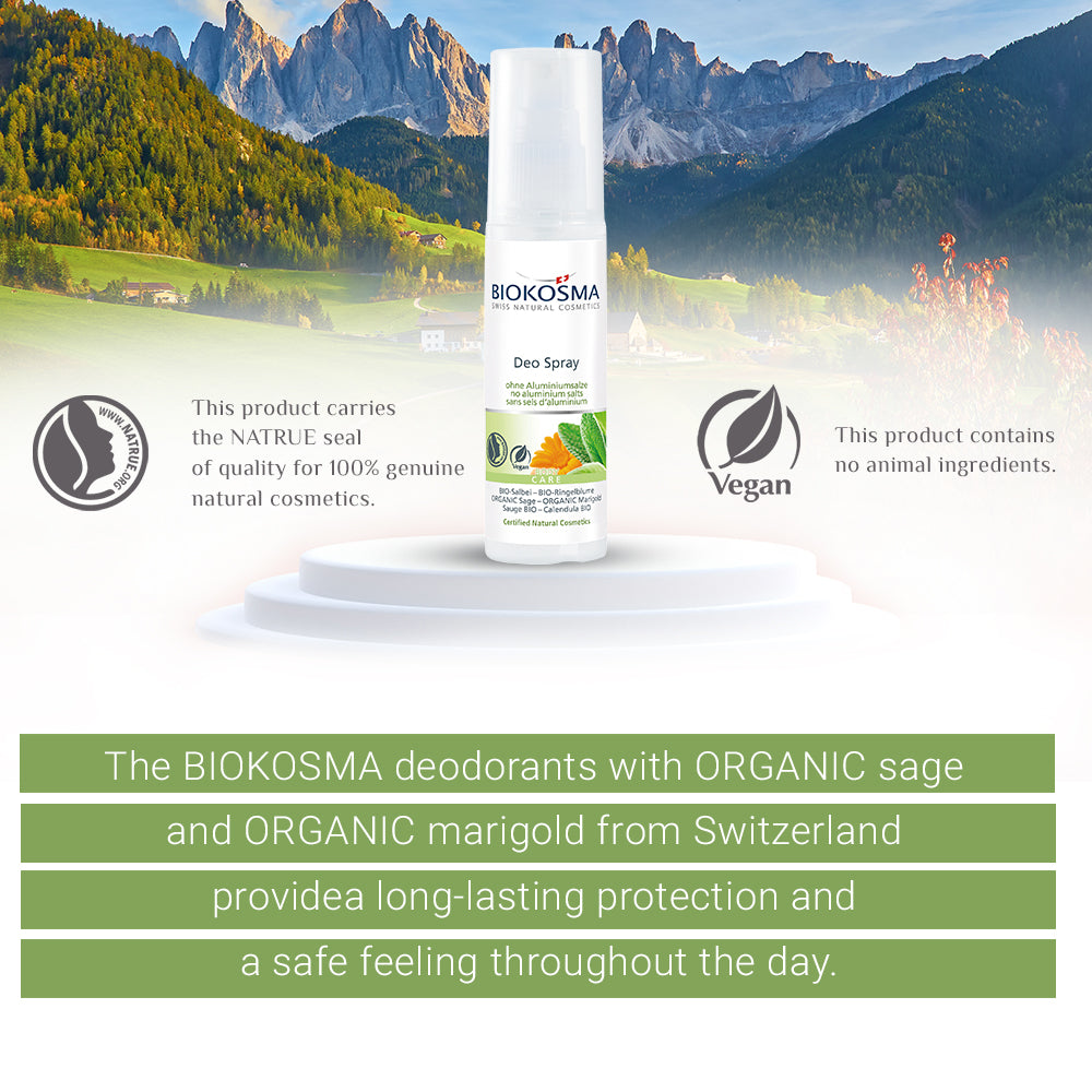 BIOKOSMA Organic Sage & Calendula Deodorant Spray