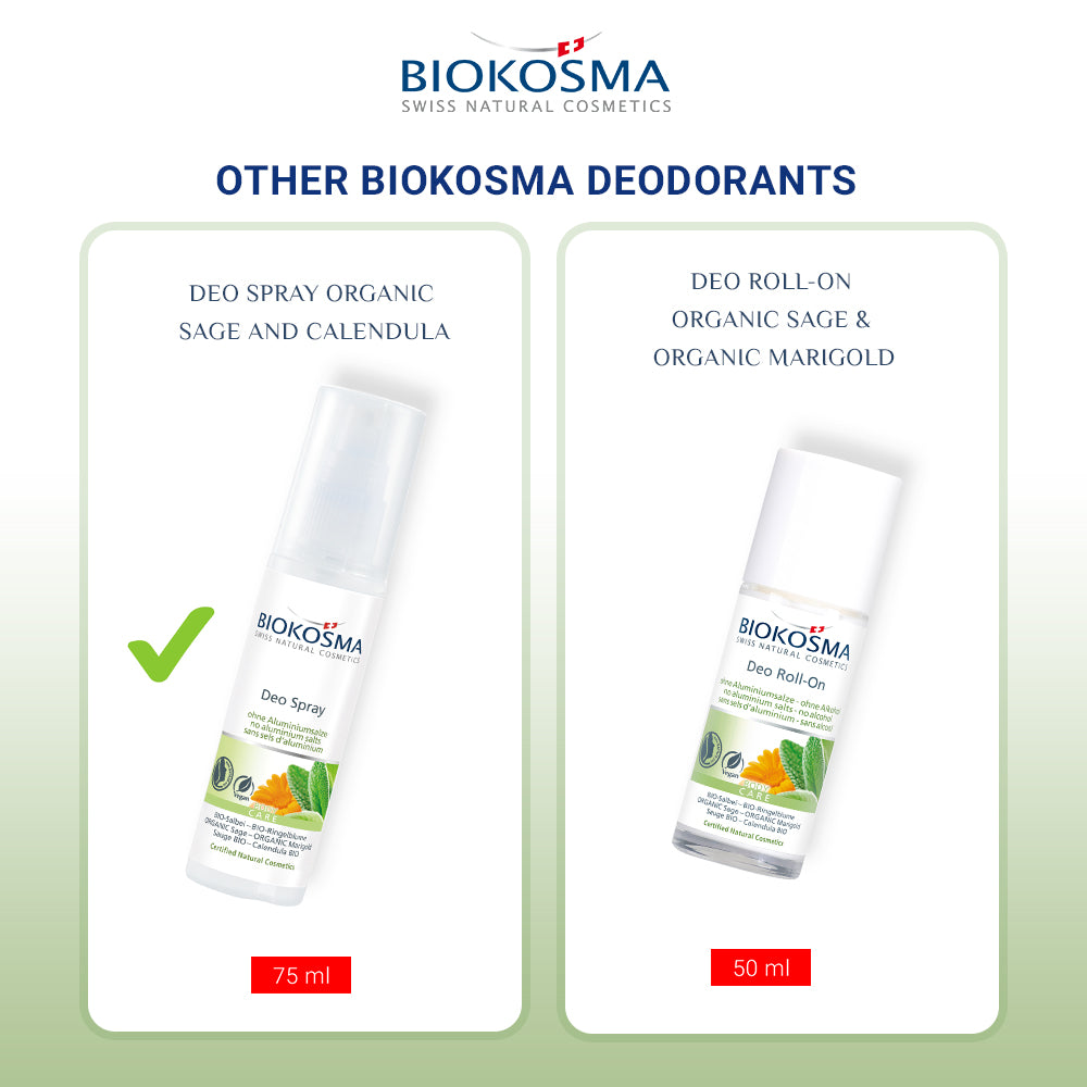 BIOKOSMA Organic Sage & Calendula Deodorant Spray