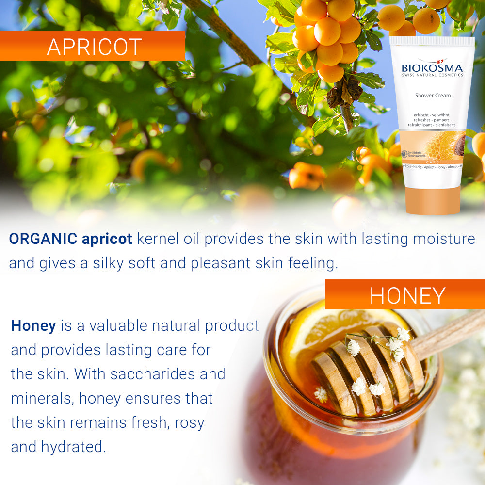 BIOKOSMA Shower cream apricot honey