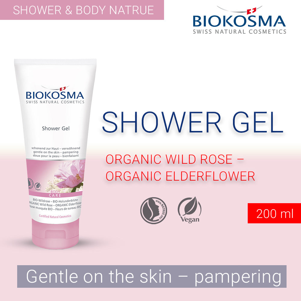 BIOKOSMA Shower gel organic wild rose