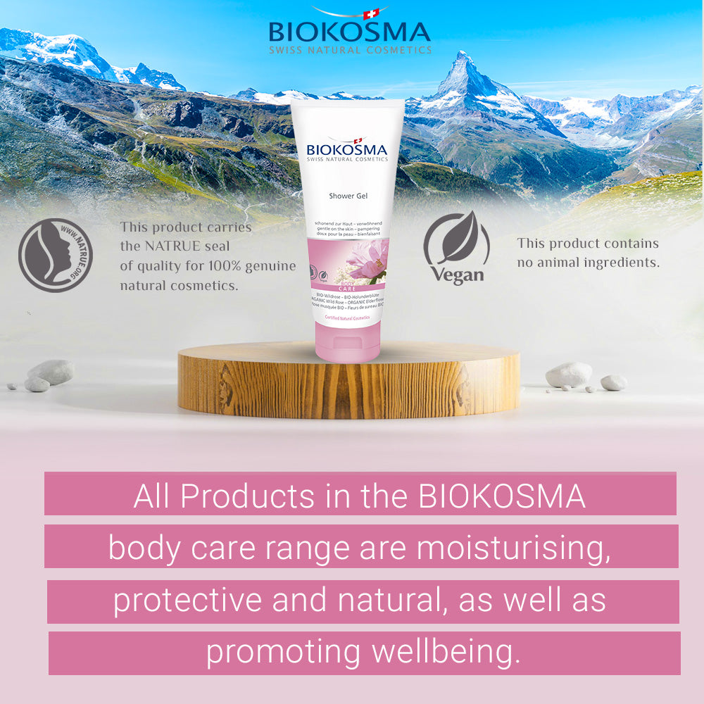 BIOKOSMA Shower gel organic wild rose