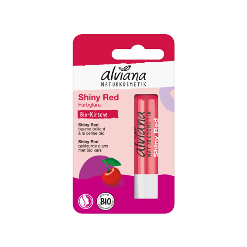 ALVIANA Lip Balm Shiny Red