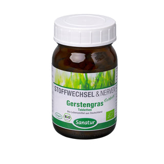 Barley grass ORGANIC, METABOLISM & NERVES, Sanatur 250 tablets (100 g)