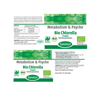 BioChlorella METABOLISM & PSYCHE Sanatur Organic powder