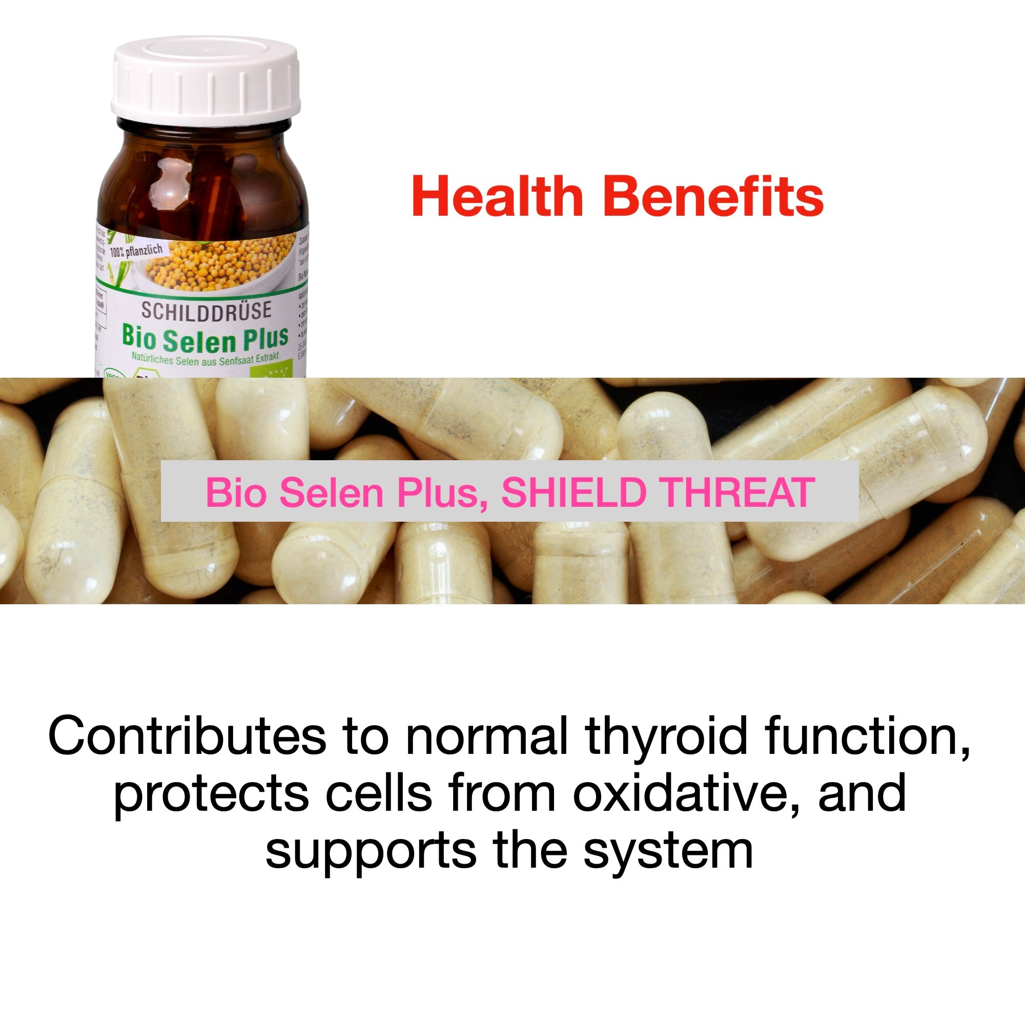 Bio Selen Plus, SHIELD THREAT, Sanatur 60 capsules (36 g)