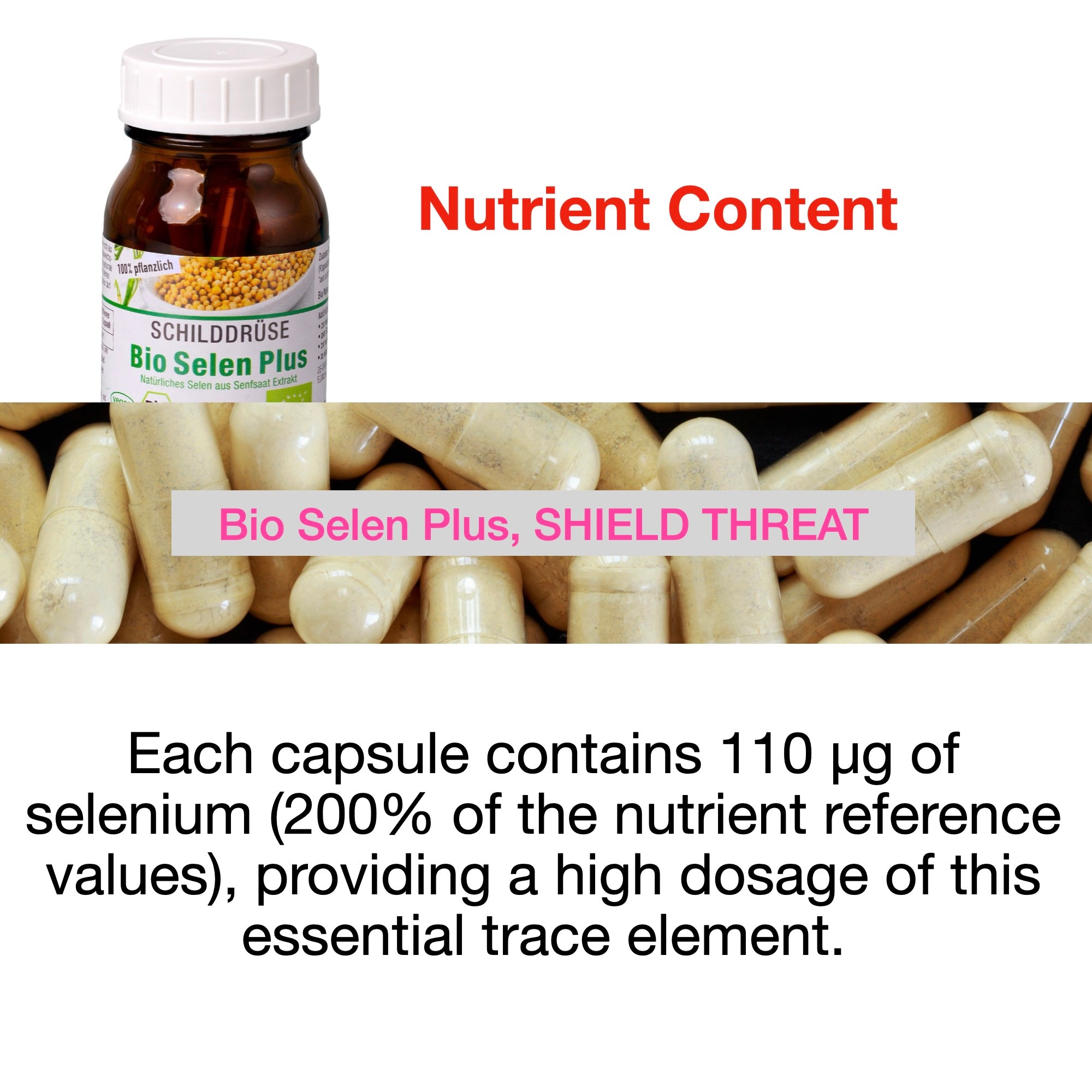 Bio Selen Plus, SHIELD THREAT, Sanatur 60 capsules (36 g)