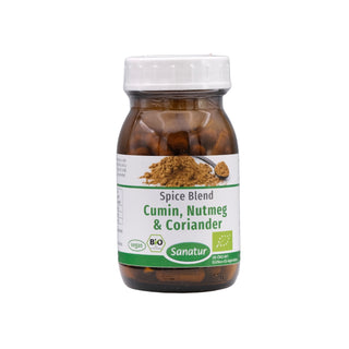 Cumin, Muskat & Koriander SPICE BLEND, Sanatur 90 capsules (37 g) ORGANIC