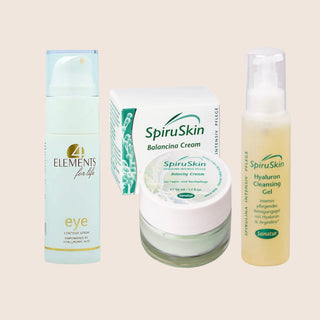 Hyaluronic Acid Skincare Set – Cleansing Gel, Balancing Cream & Eye Serum | 240 ml