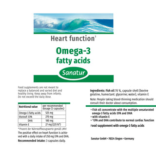 Omega-3 CHOLESTEROL LEVEL from plants BIO Sanatur 90 capsules (53 g)