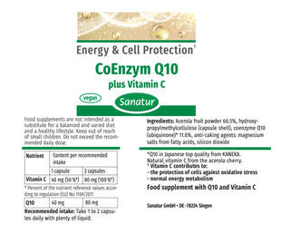CoEnzym Q10 100 ENERGY & CELL PROTECTION Sanatur 100 capsules (35 g)