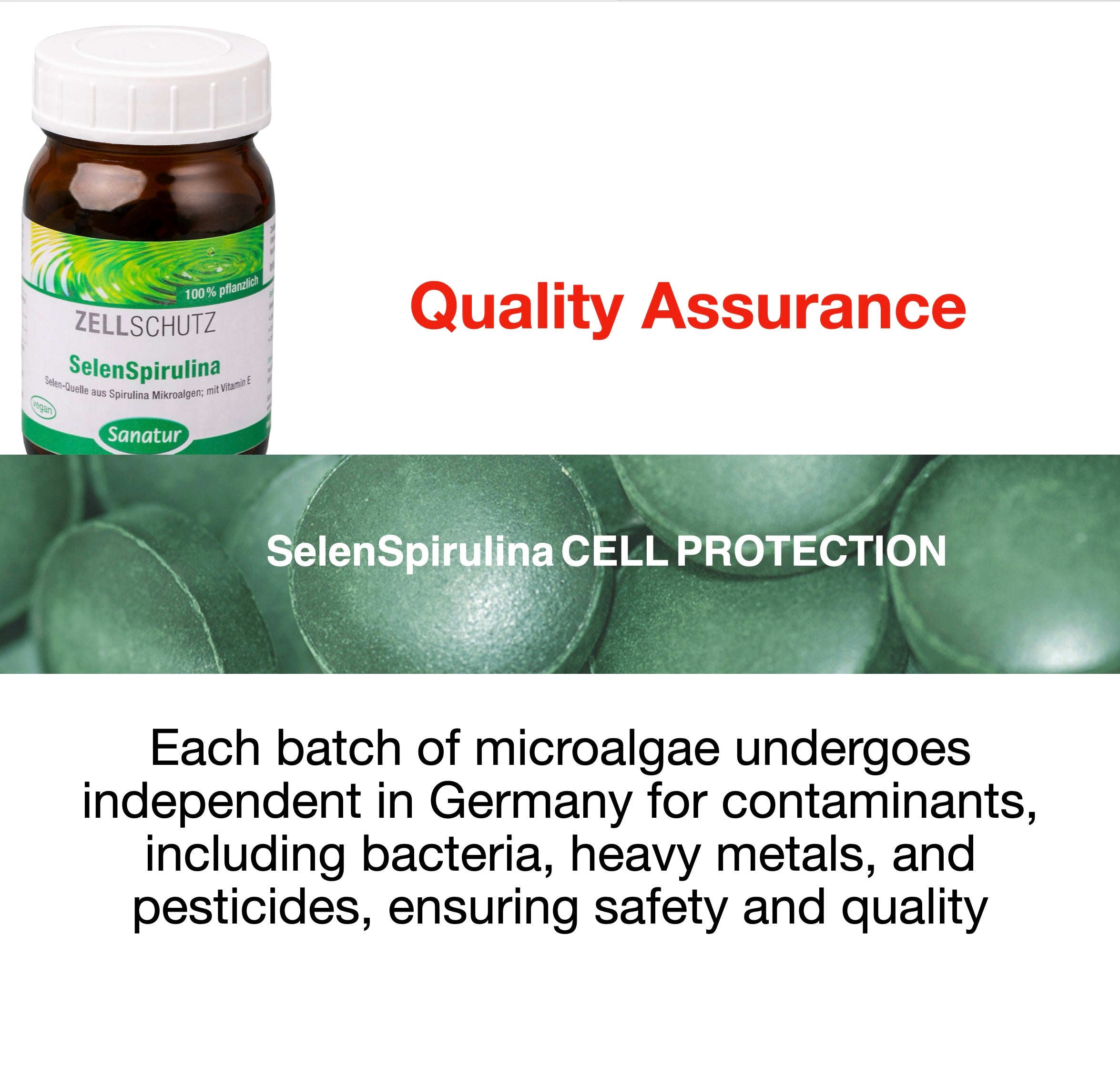 SelenSpirulina CELL PROTECTION, Sanatur, 250 tablets (100 g)