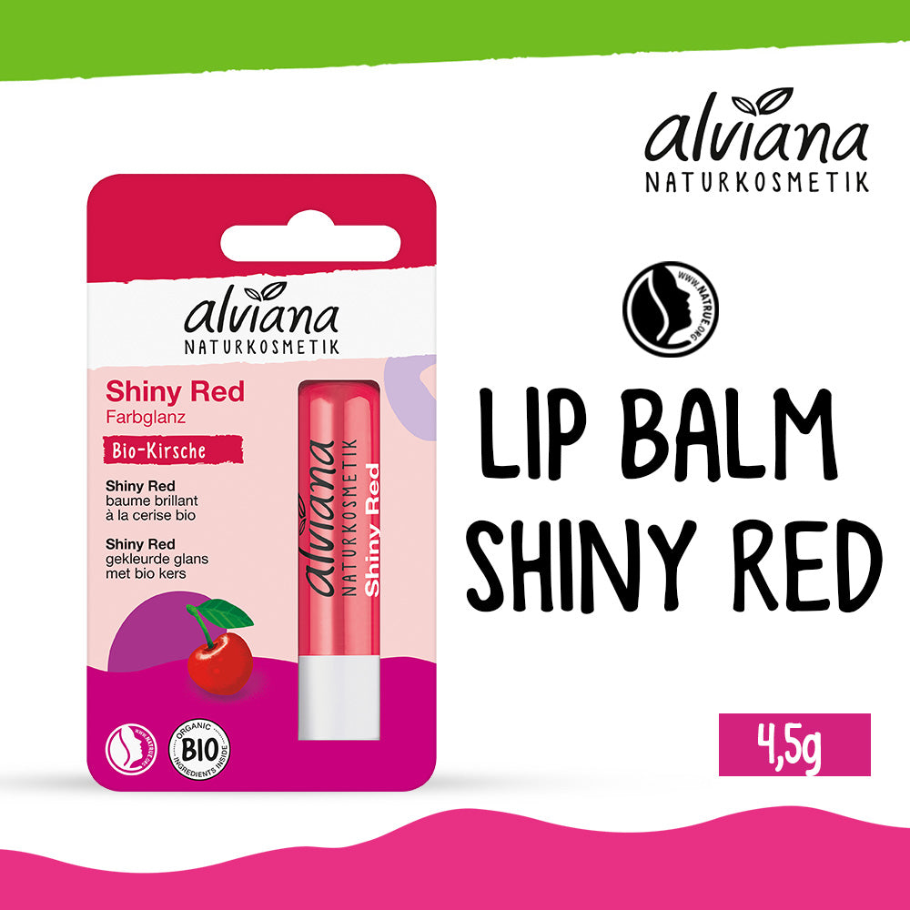 ALVIANA Lip Balm Shiny Red