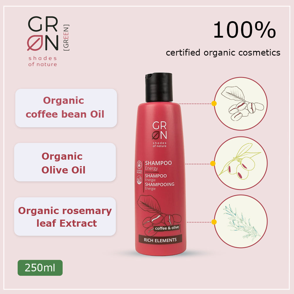 GRN Energy Shampoo Coffee & Olive