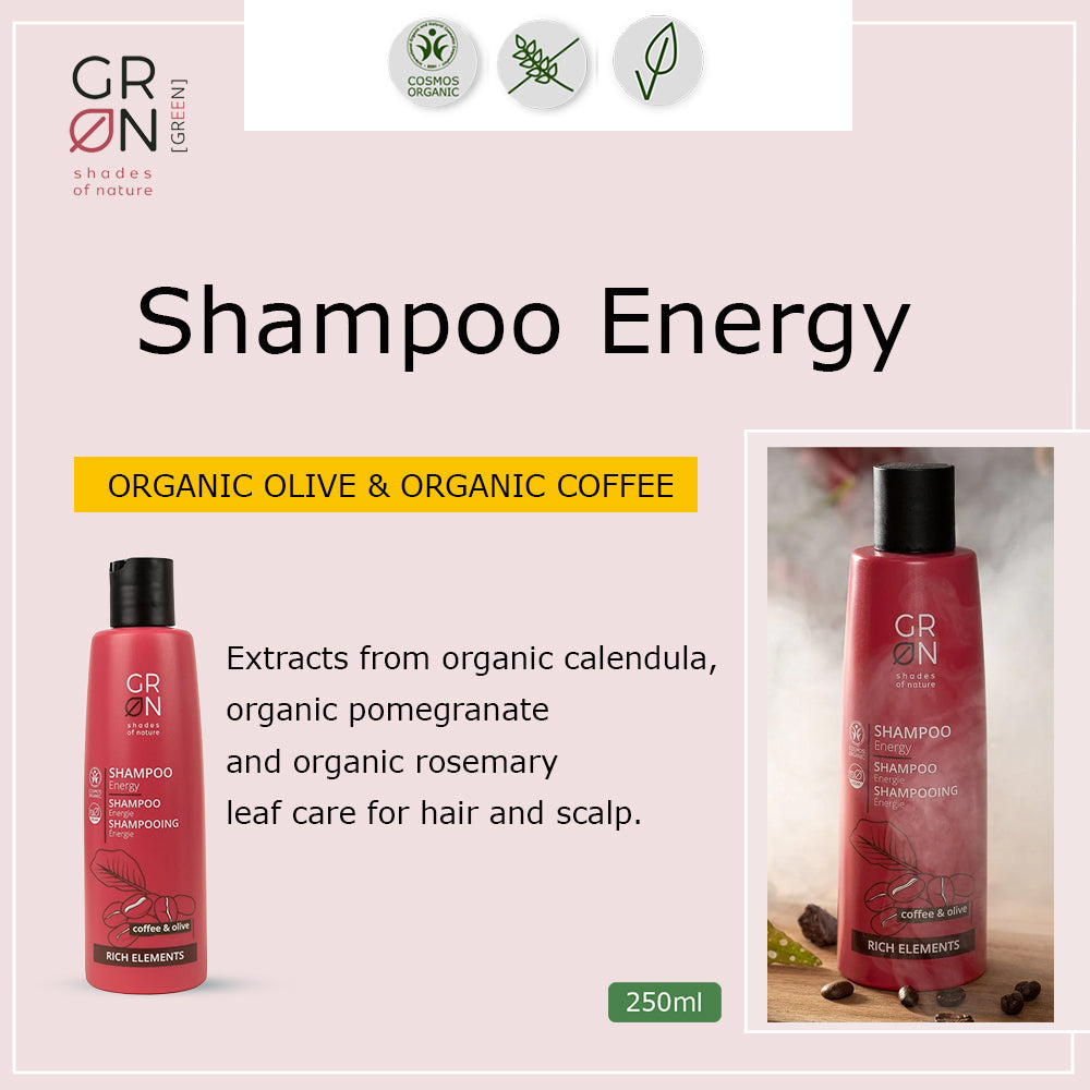 GRN Energy Shampoo Coffee & Olive