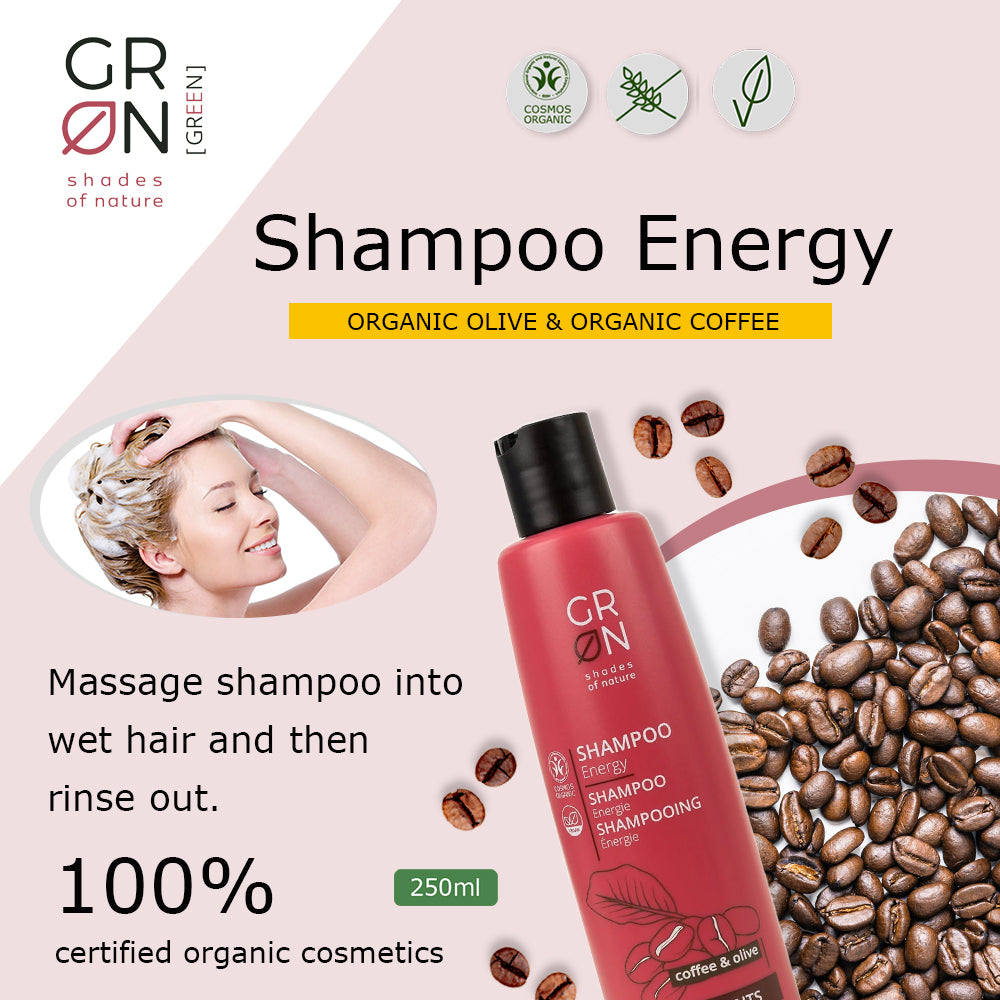 GRN Energy Shampoo Coffee & Olive