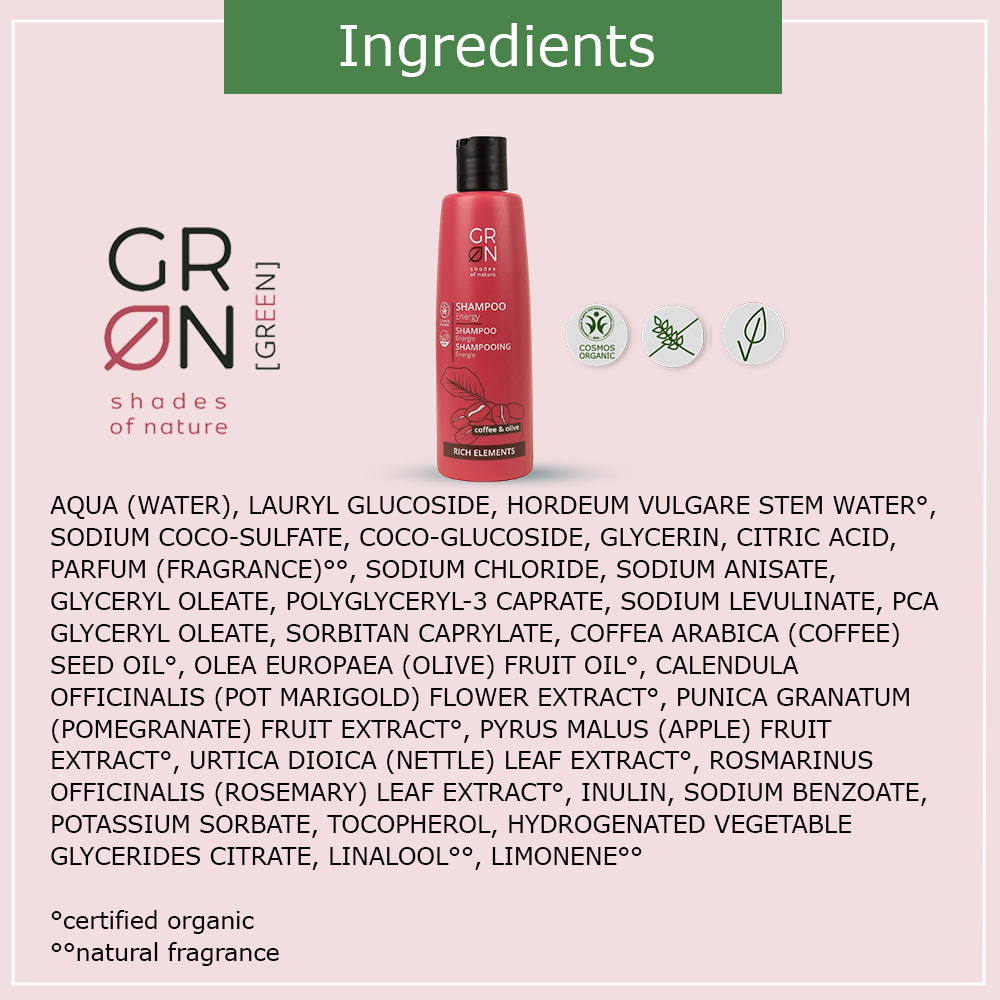 GRN Energy Shampoo Coffee & Olive