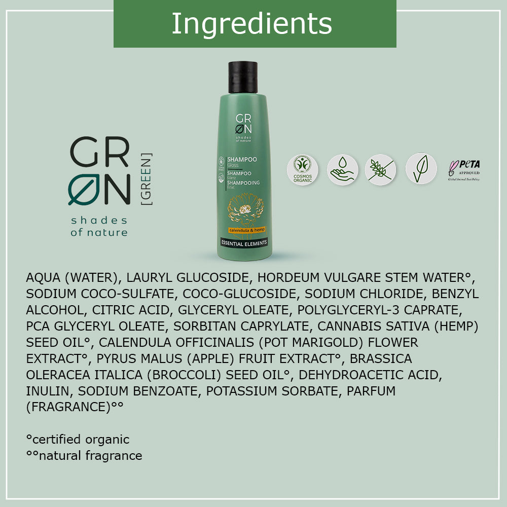 GRN Gloss Shampoo Calendula & Hemp