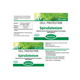 SelenSpirulina CELL PROTECTION, Sanatur, 250 tablets (100 g)