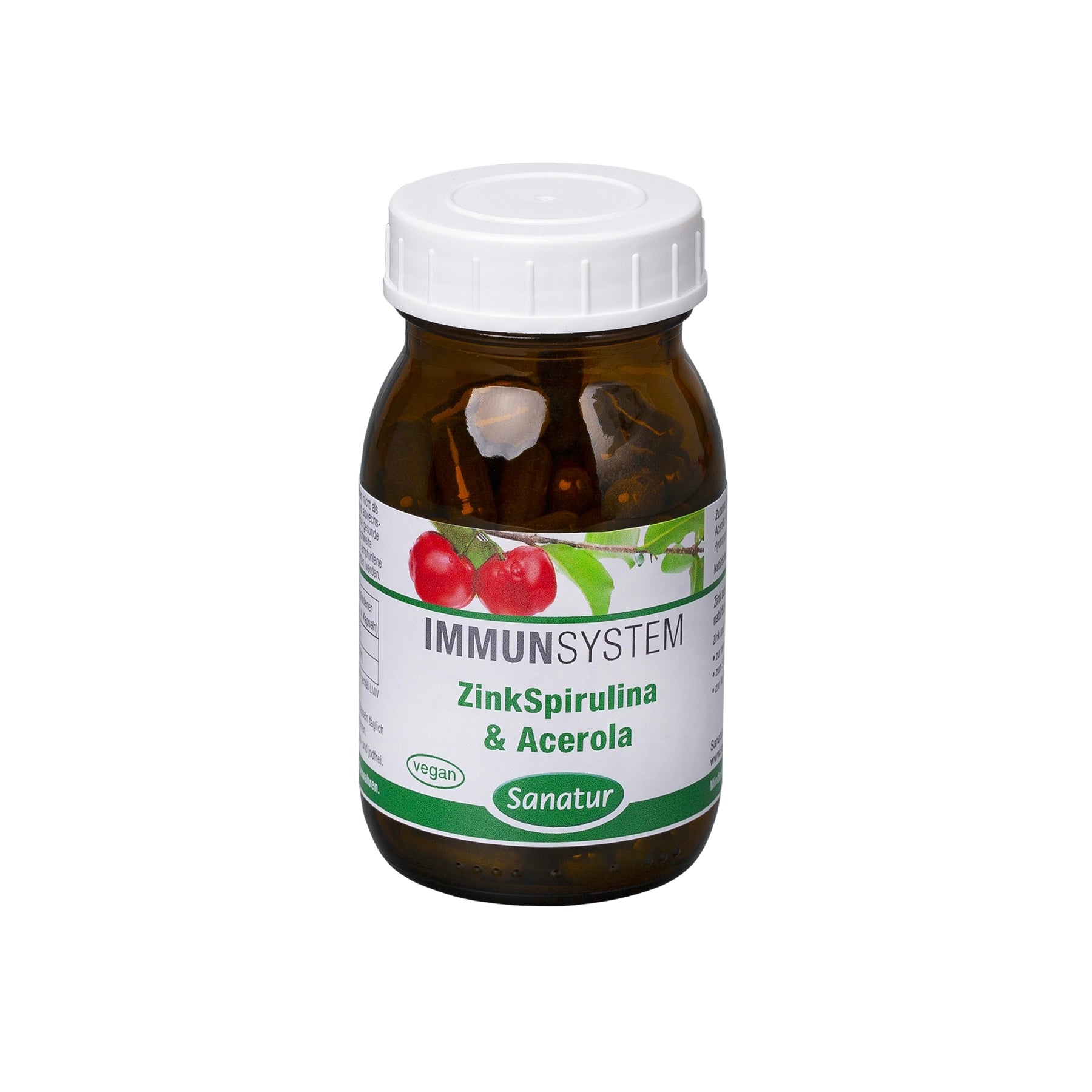 ZinkSpirulina & Acerola, IMMUNE SYSTEM, Sanatur, 180 capsules (90 g)