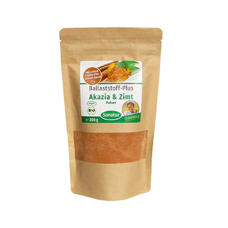 Acacia & Cinnamon organic. FIBER-PLUS, Sanatur, 200 g powder