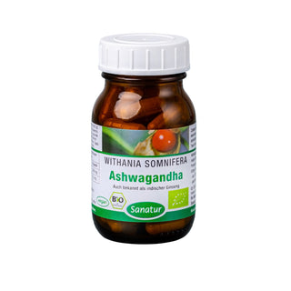 Ashwagandha ORGANIC, WITHANIA SOMNIFERA Sanatur 180 capsules (105 g)
