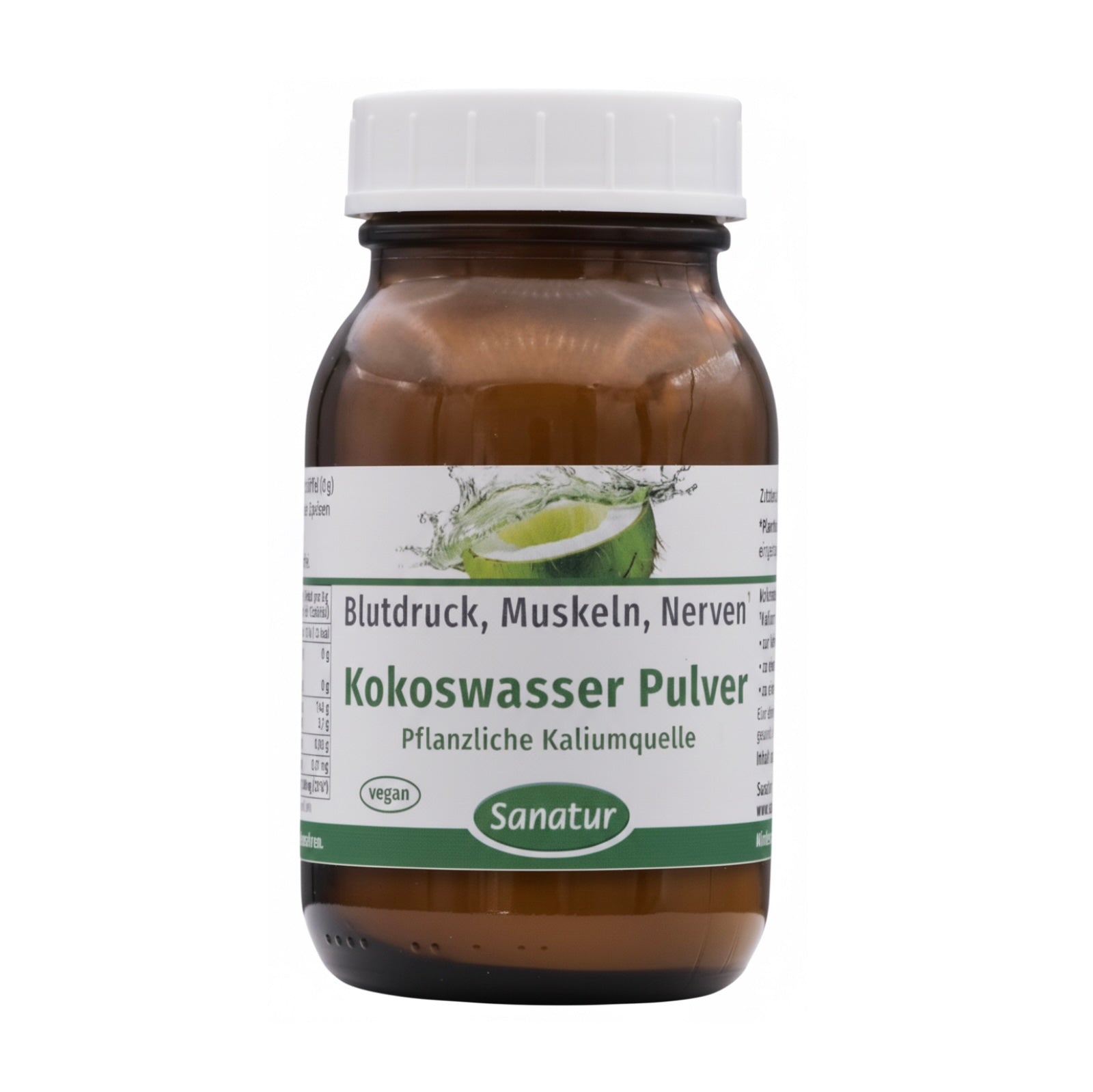 Coconut water powder BLOOD PRESSURE, NERVES, MUSCLES  Sanatur,  180 g Powder